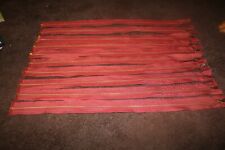 NOS lot of 10 vintage heavy brass zippers 26 inch separating Talon Red cotton  picture