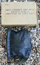 Scarce WW2 US Army Airborne Paratrooper Assault Gas Mask In The Box picture