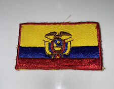 Vintage Ecuador Flag Patch -Small Sew On- VTG Military Badge  picture