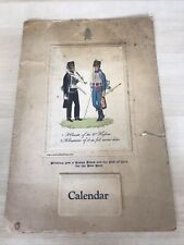 Jb293- Rare Vintage Royal Hussars 1936 Christmas And New Years Card W/ Calendar picture