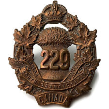 WW1 Canadian 229th Battalion South Saskatchewan Regiment of Canada Cap Badge picture