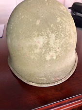 Original US Army WWII M1 Steel Helmet, Rear Seam, Swivel Bale picture
