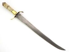 Very GOOD German Hunting Dagger Sword, Damascus Blade, Brass Mounts. picture