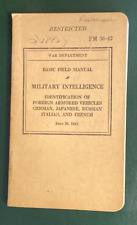 War Department FM 30-42 IDENTIFICATION OF FOREIGN ARMORED VEHICLES 1941 picture