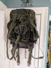 US Military Large Combat Nylon Field Pack with Frame Straps Army Green Bag picture