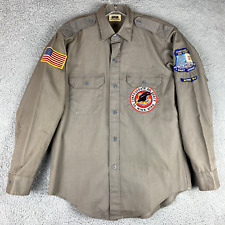 VINTAGE Confederate Air Force Uniform Mens M Ghost Squadron Bomb Wing Shirt 60s picture