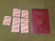WWII US Army Officer Book with 12 Air Mail Stamps Inside picture