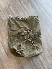 Vintage US Military Canvas Duffle Bag Backpack Army Olive Green LARGE Damaged picture