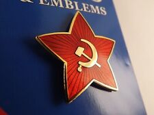 BRAND NEW Lapel Pin RUSSIA STAR W/ Hammer & Sickle Red Enamel 1