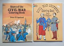 2 Vintage Civil War Coloring Books The Story Of (1977) & CW uniforms (1991) EC picture
