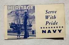 VINTAGE NAVY RECRUIT CARD- Heritage Serve With Pride Guam, M. I.- U.S. Navy picture
