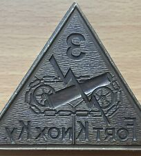 Fort Knox Kentucky 3rd Armored Tank Division Solid Chunky Brass Triangular Die picture
