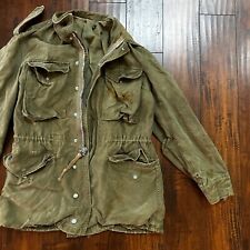 VTG 50s M-51 Field Jacket Military US Army Coat M-1951 S OG-107 WWII DESTROYED picture