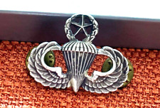 VTG Sterling Silver US ARMY MASTER PARATROOPER badge full size AH 725 picture