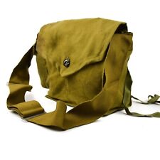 Genuine Soviet Russia Child Gas Mask Bag Olive Khaki Carrying Pouch Sack Satchel picture