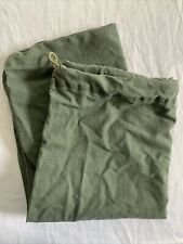Vintage US Military Green Canvas Drawstring Duffle Bag 32” X 23” picture