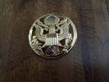 U.S Military Army Enlisted Hat lapel Pin Large Gold Cap Badge insignia 1-3/4