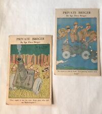 Vintage Lot Of 2 Private Berger Military Humorous Postcards ~ 40’s ~ Unposted picture