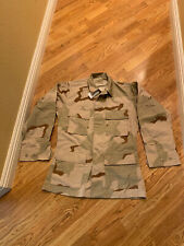 US Military Shirt Small Regular Desert Camo Tan Jacket Ripstop Uniform Top picture