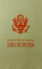 WWII Army Navy Marines War Service Record Book Military Ranks Medals Blank 1942 picture