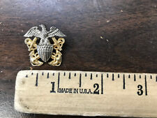 ww2 us navy eagle anchor pin sterling silver and 1/20 10k gold filled picture