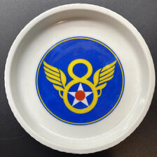Eighth Airforce USA Vintage 2 Ceramic Trinket Dishes Coasters 