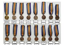 REPRODUCTION WW1 16 Inter-Allied Country USA Victory Medals MINIATURE [VICx16] picture