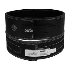 DEFY Weight Lifting Buckle Lever Leather Belt Gym Training Power Lifting Belt picture