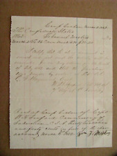 NORTH CAROLINA CIVIL WAR CONFEDERATE CAMP GRAHAM 1862 RATIONS picture