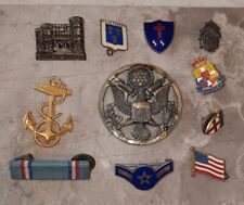 COLLECTION OF MILITARY PINS USA Foreign War History Lot  picture