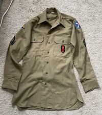 WWII US Army Wool Shirt Gas Flap 21st Corps Bomb Disposal EOD Patch picture