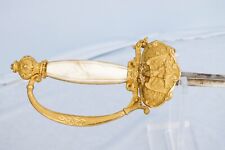 C 1852 2nd Empire Gilt Bronze French Officer Epee Sword Pearl Grip Napoleon picture