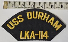 Rare 1980s USS Durham LKA-114 Ships BALL CAP Hat USA Adjustable picture