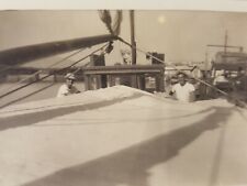 Vintage WWII Military Photo GI's Airmen Sailors on Boat in Australia B&W picture