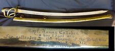 Rare M- 1840 Cavalry Officer Civil War Presentation Sword Quillback Gold Wash picture