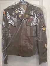 KOREAN WAR STAFF SGT. IKE JACKET, ARMY,I Don't Know What Patches/pins Meanings picture