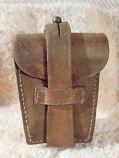 1 Red Leather Eastern European Ammo Pouch Stripper Clip Pouch picture