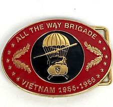 1965-1966 Army Vietnam All The Way Brigade Belt Buckle Military Generals Estate picture