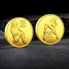 1Pc Gold Tails I Get Head  Sexy Heads Tails Challenge Token Coin Souvenir Coin picture