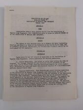 1960s Constitution and Bi-Laws Barracks 59 US Army Military Ephemera picture