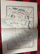 1920’S  Map Military 1915 Balkan Peninsula Operations Serbian Invasion WWI C7D20 picture
