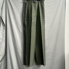 VINTAGE US ARMY CLASS A DRESS GREEN OFFICER PANTS W/ BLACK STRIPE picture