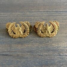 Pair of Vintage US Army  Warrant Officer Brass Eagle Insignia G23 Mark (W5) picture