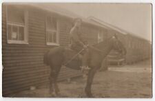 WW1 Era War Horse and Soldier RPPC Photo Postcard  World War One Canadian? UK? picture