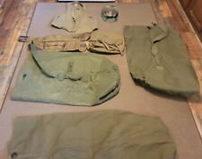 Vintage USGI all canvas DUFFLE BAG lot Stencil NAMED Stamped US picture