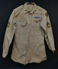 Korean War US Army T/Sgt 24th Infantry Division Khaki Shirt Ribbons CIB - KPUC picture