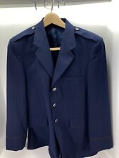 USAF Air Force Officer Service Dress Coat Jacket Men 41L Blue 3 Button Uniform picture