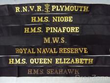 Royal Navy Cap Tally's Sailor's Hat, HMS Pinafore, SeaHawk, RNVR Plymouth, etc picture