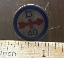Vintage Military Screw Pin-D 40-Red Arrow-Sterling On The Reverse Side picture
