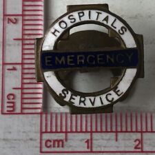 VTg Og WW2 HOSPITAL EMERGENCY SERVICES LAPEL BADGE ENAMELED Fattorini picture